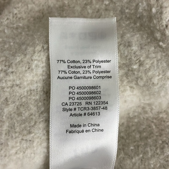 TNA The Iconic Hoodie Cropped Striped Sleeves Gray Size XXS Boxy Oversized - Picture 12 of 13